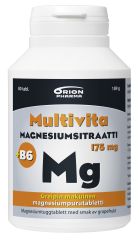 Multivitta Magnesiumsitraatti +B6 greippi 175mg/2mg 80 purutabl