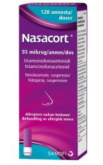 NASACORT 55 mikrog/annos nenäsumute, susp 120 annosta