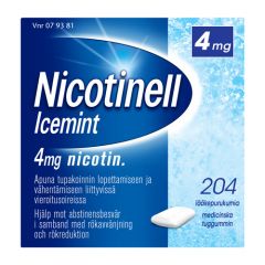 NICOTINELL ICEMINT 4 mg lääkepurukumi 204 fol