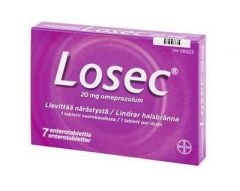 LOSEC 20 mg enterotabl 7 fol